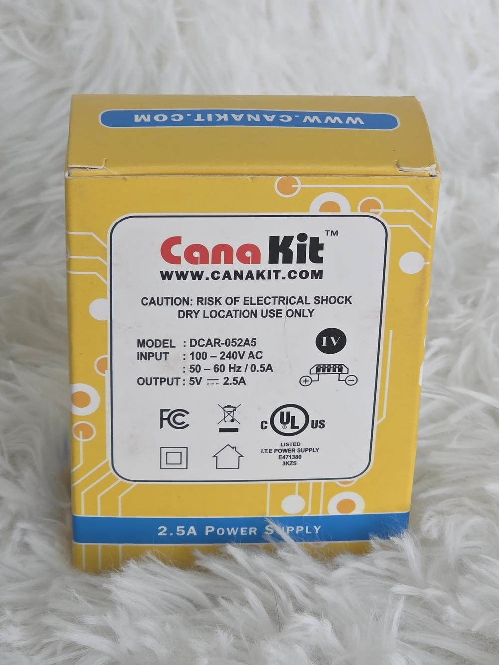 CanaKit 5V 2.5A Micro USB Raspberry Pi 3 B+ Power Supply / Adapter